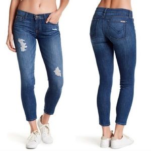 Hudson Jeans—distresses Krista Super Skinny Crop